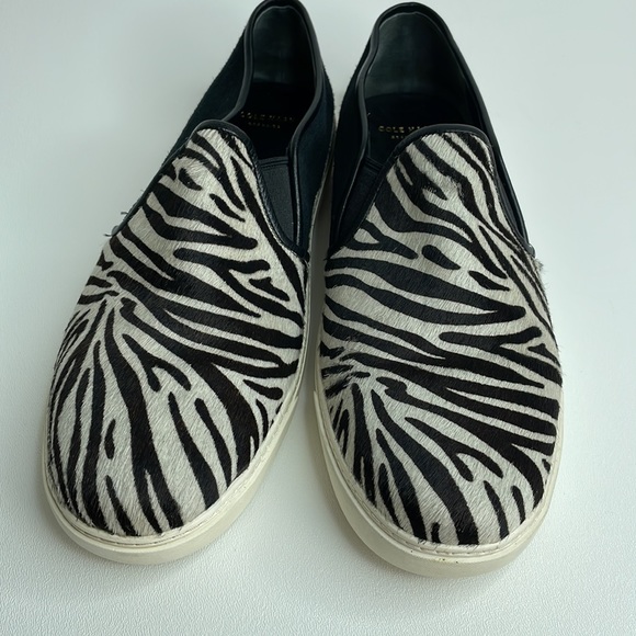 Cole Haan Calf Hair Slip on Shoes Zebra size 10 - Picture 3 of 11